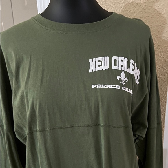 Classic Green New Orleans Long Sleeve Tee - Picture 2 of 8